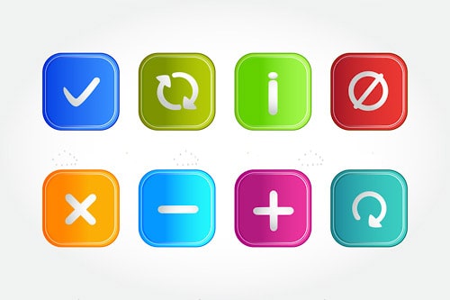 Colorful Symbols Icon Set